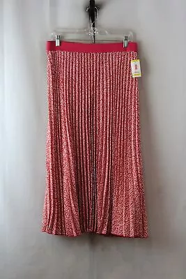 NWT Vince Camuto Women's Pink Pleated Midi Skirt Sz M • $9.99