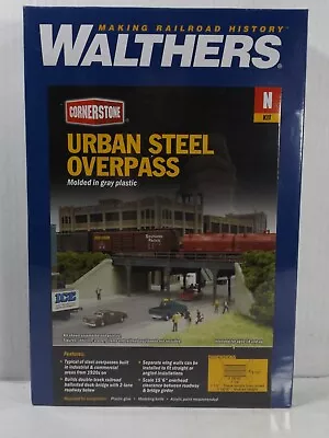 N Gauge Walthers Urban Steel Overpass Kit #933-3871 In Orig Box • $32