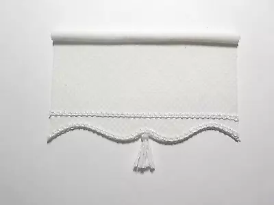 Dollhouse Miniature Handmade White Window Curtains Drapes Shade Valance • $6.99