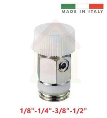 1/2 Pollice Valvole Di Sfiato Per Termosifoni - Set Da 5 In Ottone Nichelato Con 2 Chiavi, , Per Impianti Riscaldamento Valvole Sfiato Termosifoni - Foto 4