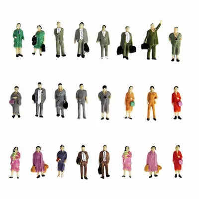 50x 1/87 HO Scale People Model Mini Models Standing People Model For Decor • £10.63