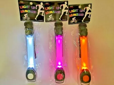 1 PC Safety Light-Up ARMBAND Silicone LED Flashing Night Running Jog Walk US • $7.95