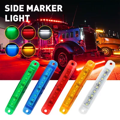 10pcs Sealed LED 9 LED Side Marker Lights Clearance 12V Car Truck Trailer Lorry • $10.99