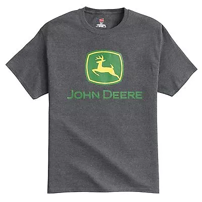 £43.55 • Buy NEW John Deere Charcoal Gray Green And Yellow Logo T-Shirt S M L XL 2X 3X 4X