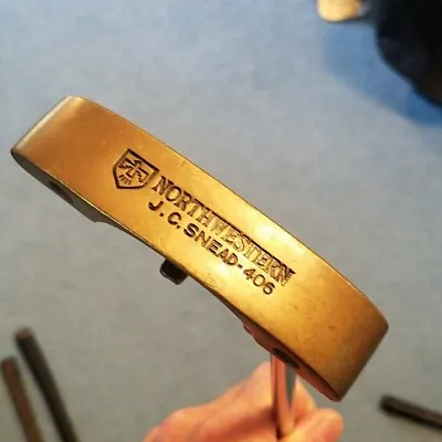 Vintage Northwestern JC Snead 406 35” Brass Putter - Steel Shaft - Mens RH • $19.99