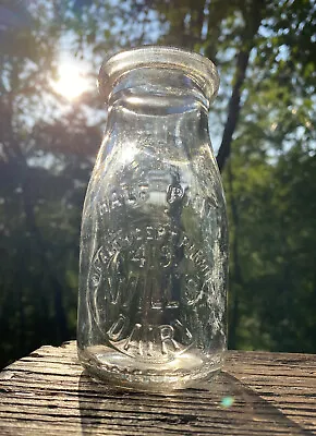 Will’s Dairy Baltimore MD Maryland Half Pint Milk Bottle • $15