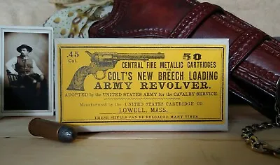 Reproduction Vintage US Cartridge Co.  .45 Colt Cartridge Box • $15.95