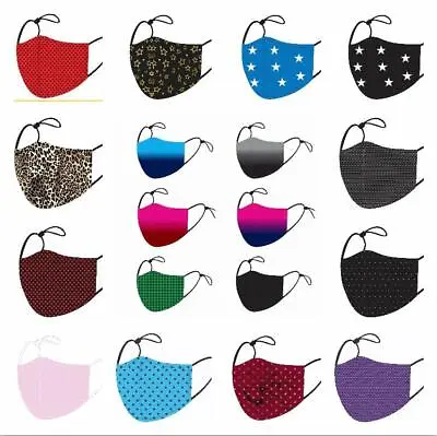 Face Masks Washable Reusable Adjustable Cloth Unisex Face Covering Virus Mask Uk • £3.99