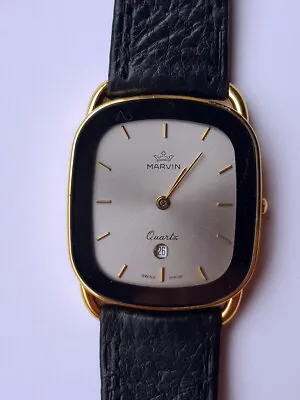 £154 • Buy Vintage MARVIN Ladies Quartz Gold Plated Swiss Wristwatch Rare
