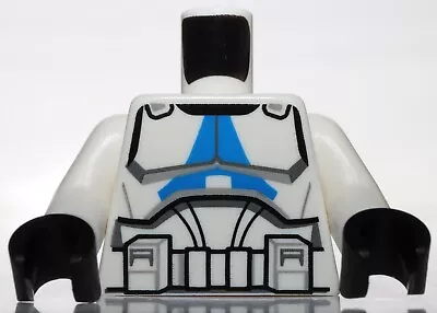 Lego Star Wars White Torso Armor Clone Trooper Blue 501st Legion Markings Detail • $5.55