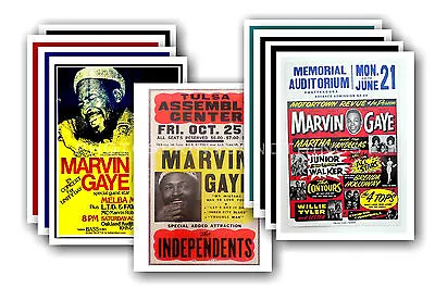 MARVIN GAYE  - 10 Promotional Posters  Collectable Postcard Set # 1 • £5.99
