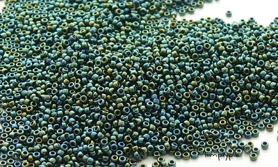 15/0 TOHO Iris Green Seed 10-Grams Metallic Beads • $3.95