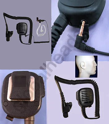 For Motorola Radio Astro JT 1000 MTX B5 FBI Air Tube Shoulder Microphone Speaker • $31