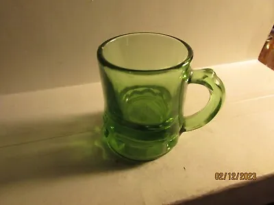FEDERAL GLASS -Green- MINI BEER MUG SHOT GLASS - VINTAGE - See Pics Nice • $7.59