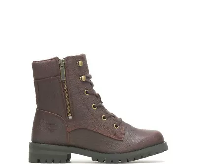 Harley Davidson Nolana 6  Women's Zip Sided Full Grain Leather Boots In Brown • $218.95