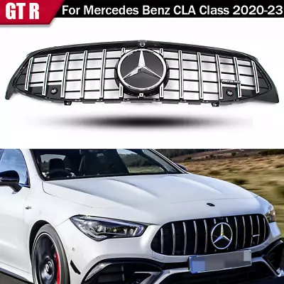 Silver G TR Front Grille W/3D Emblem Grill For Mercedes Benz CLA250 W118 2020-23 • $84.85