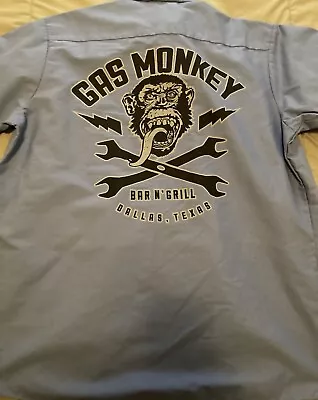 Gas Monkey Garage Shop Work Button Up Shirt ** REDKAP ** HOTROD - Mechanic  2 XL • $11.99