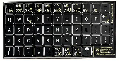 Accuratus Professional Keyboard Stickers (LITHUANIAN) - Non Transparent Opaque L • £15.29