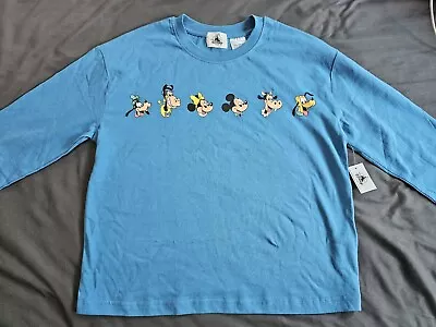 Disneyland Resort Mickey And Friends Blue Long Sleeve Shirt Adult Small • $29.95