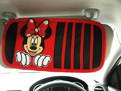 Minnie Mouse Disney Car Truck Accessory #Red : Sunshade Cover Sun Visor 5 Slots • $12.50