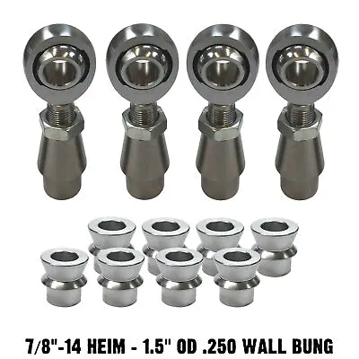 7/8  Chromoly Heim Joint 1.5  OD .250 Wall Sway Bar Tie Rod End Kit HMS Spacers • $144.99