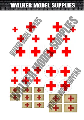 1/35 Pre-cut WW2 Red Cross - First Aid Matte Decals/ Model/diorama 1 • £5.95