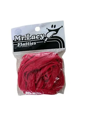 Mr Lacy Flattie Red Laces 130cm / 10mm / 5 - 6 Rows • £6.47