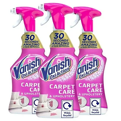 3 X Vanish Gold Oxi Action Carpet Cleaner  & Odour Stain Remover Spray 500ml • £18.49