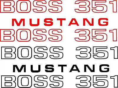 1971 73 Boss Mustang 351 2 Fender 1 Trunk  Decal Set Of 3 OE Size • $29.99