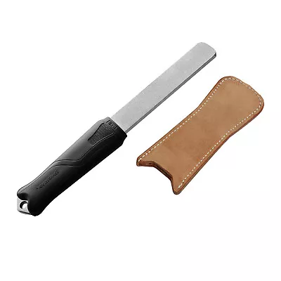 Dual-Grit Diamond Sharpening Stone With Leather Strop Tool Sharpener For Sharpe • $28.99