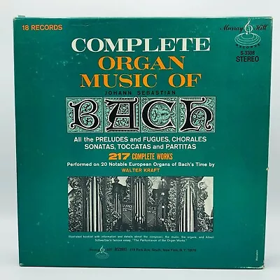 Complete Organ Music Of Bach S-3398 18 Vinyl Records • $39.95