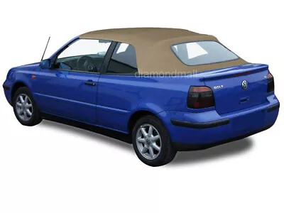 Fits VW Volkswagen Golf Cabrio Cabriolet 1995-01 Convertible Soft Top Tan Cloth • $376.20