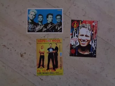 DEPECHE MODE 99 Concert Flyer +Martin Gore Exclusive Postcard +printed Autograph • $19.99