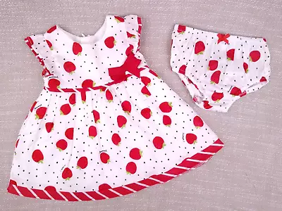 Mayoral Newborn(2-4mo) Strawberry Print Polka Dot Sun Dress  Diaper Cover Outfit • $18.17