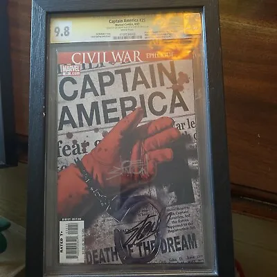 Captain America #25 Marvel Comics 4/07 Signed By Joe Simon & Stan Lee - 9.8 • £750