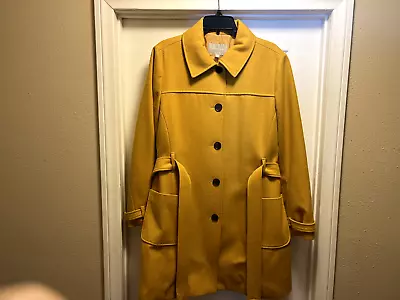 BANANA REPUBLIC XL PEACOAT-Mustard Color-WITH BELT & HOOD-Excellent Condition • $67.39