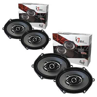 4x Audiotek K7 720W 6  X 8  5  X 7 4-Way Car Audio Coaxial  Speakers 6x8 • $58.99