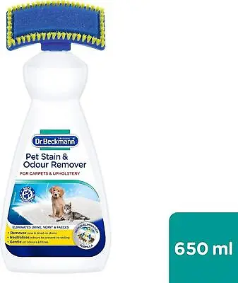 Dr Beckmann Carpet Upholstery Cleaner With Brush Pet Odour & Stain Remover 650ml • £4.09