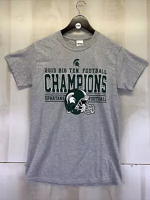 Michigan State Spartans 2015 Big Ten Football Champions Mens Small Shirt-8089 • $13