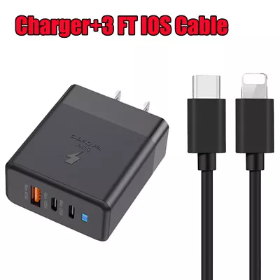 120W Fast Phone Charger Multi-Port Type-C+USB Fast Charging Block With Indicator • $12.99