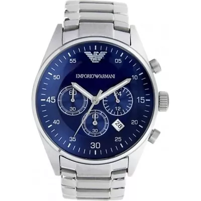 Mens / Gents Silver Stainless Steel Emporio Armani Designer Watch Ar5860 • £150