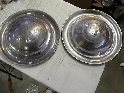 2 Original Vintage 16  Lyons Hubcaps Chevrolet Pontiac Buick Olds 1946 1947 1948 • $295