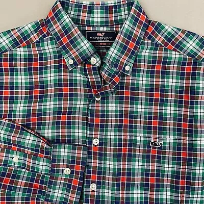 Vineyard Vines L/S Slim Fit Tucker Button Front Shirt Multi Plaid Men's Medium • $0.99