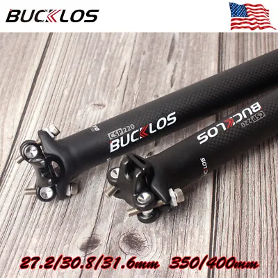 BUCKLOS MTB 27.2/30.8/31.6mm Carbon Fiber Seatpost Mountain Road Bike Seat Tubes • $26.47