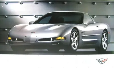 1997 Silver / Red Corvette C5 Double Sided Dealer Poster With Specifications • $14.85