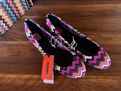 Missoni For Target Womens Ballet Flats Shoes Size 10 Zig Zag Pattern Purple  • $19.50