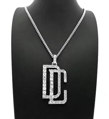 Hip Hop Meek Mill Dream Chasers Dc Pendant & 24  Box Cuban Chain Bling Necklace • $16.99