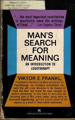 Man's Search For Meaning: An Introduction To Logotherapy (Original Title:  F... • $7.37
