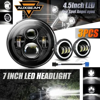 $59.99 • Buy 7  LED Headlight + Fog Passing Lights For Yamaha V-Star XVS 650 950 1100 1300