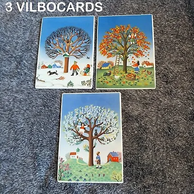 Villeroy & Boch VilboCards Porcelain Set Apple Harvest Apple Blossom Sledge Ride • $45